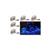 OCTANE LIGHTING 5Pc Blue Led Chrome Modules Motorcycle Chopper Frame Neon Glow Lights Pods Kit