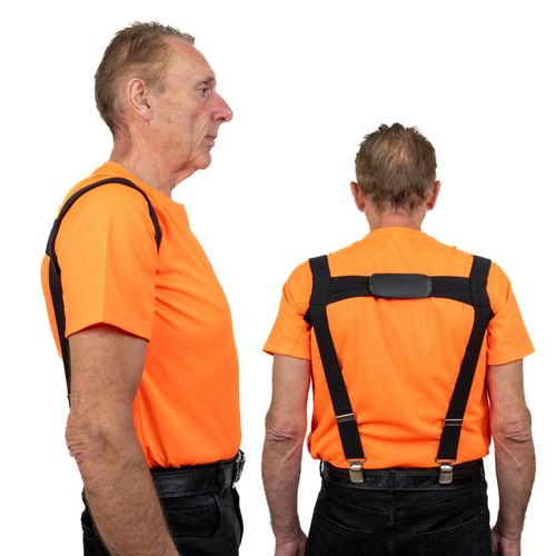 Forest Master Posture Corrector - Gradual Training for Perfect Alignment - Aligns Head, Neck and Back - Discomfort - Discreet Comfort - Dual Strap System for Personalised Relief (Black)