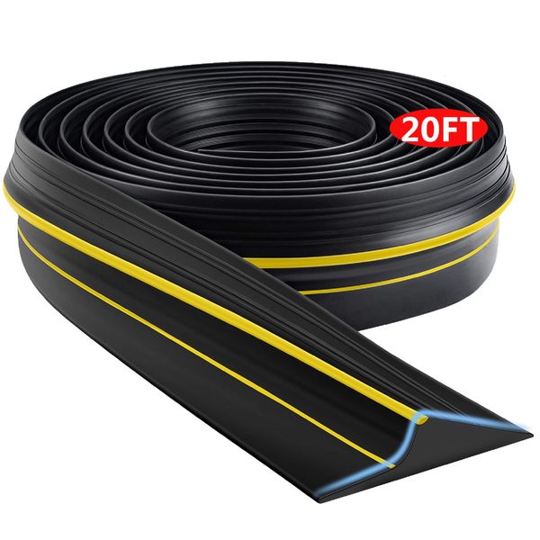 Jin&Bao Universal Garage Door Threshold Seal Strip, Bottom Weather Stripping Replacement Rubber Waterproof 20 FT Length