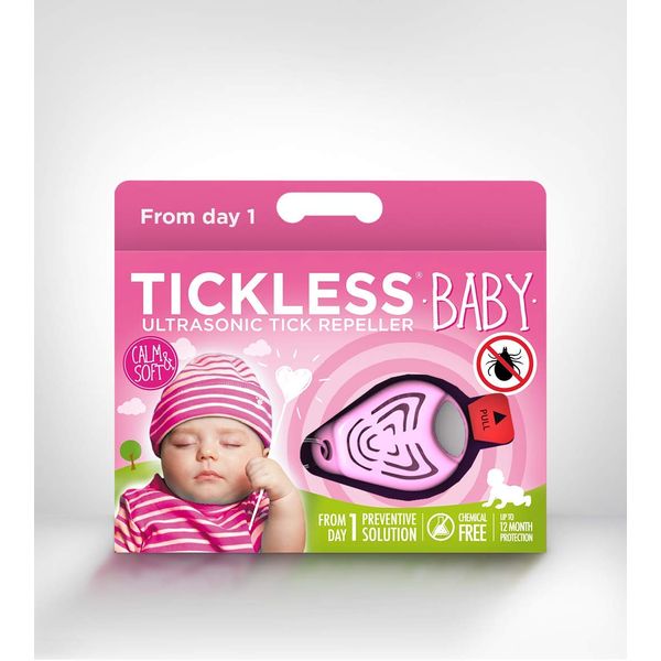 Tickless Baby - Chemical-Free ultrasonic Natural tick Repellent for Children - Pink