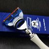 Shiny Ivory Colour Curve DEIGNED Handle 5 Edge Cartridge Razor Head for Men's