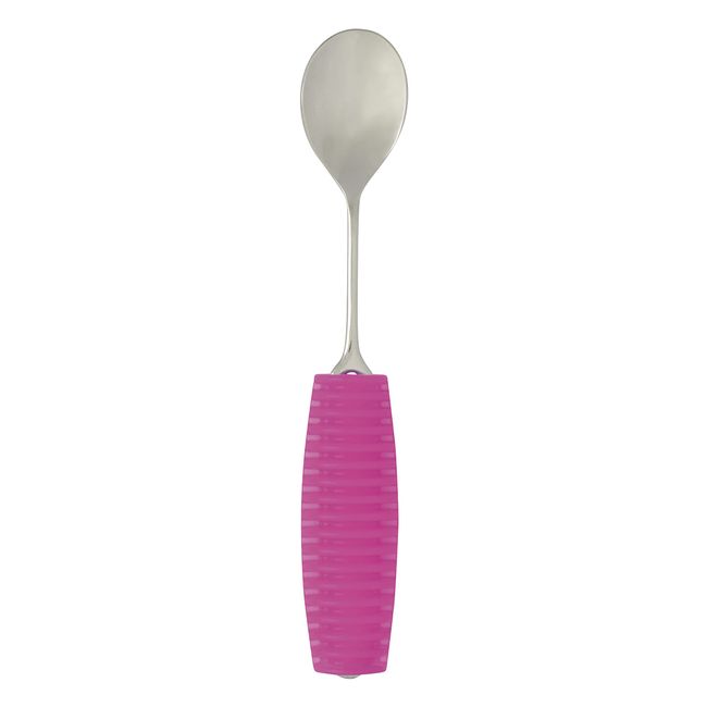 TE to TE Okabe Westernware Seisakusho Flex Kids Metal Spoon, Made in Japan, Freely Bended, Small, Pink, For Children