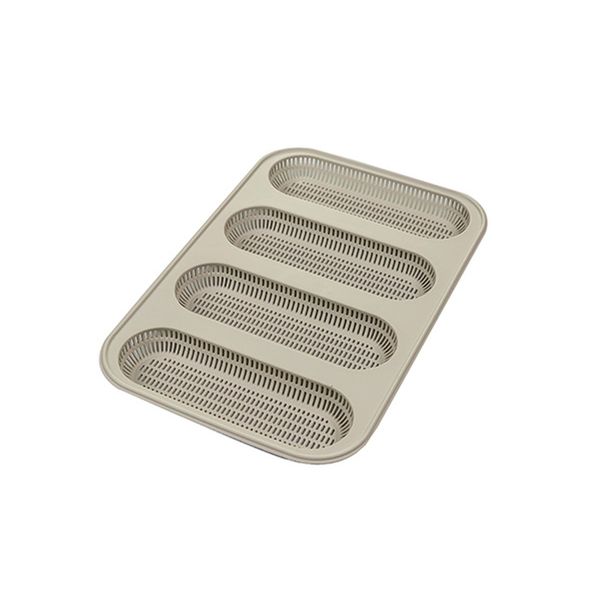 silikomart Mini Baguette Bread Silicone Mould no.4 170 x 55 h 20 mm, 20,4 x 30,8 x 2,8 cm, Grey