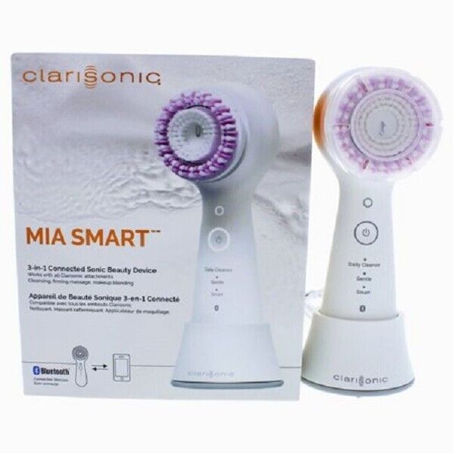 Clarisonic Mia Smart 3-in-1 Connected Sonic Facial Cleaning Device WHITE NIB