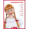 Smiffys Annabelle-Perücke, Lang geflochten mit Bändern