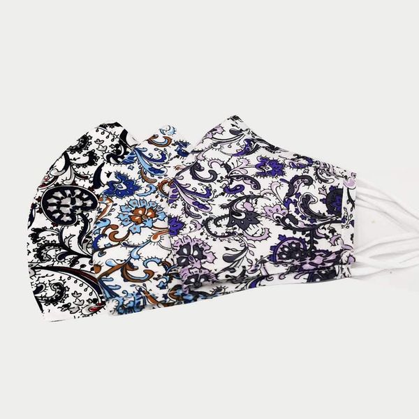 Reusable Mask - Paisley – 1 Black, 1 Blue, 1 Purple. Set of 3. | Paisley