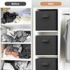Storage Cubes, 11 Inch Durable 6 Pack Fabric Foldable Collapsible Bins with H...