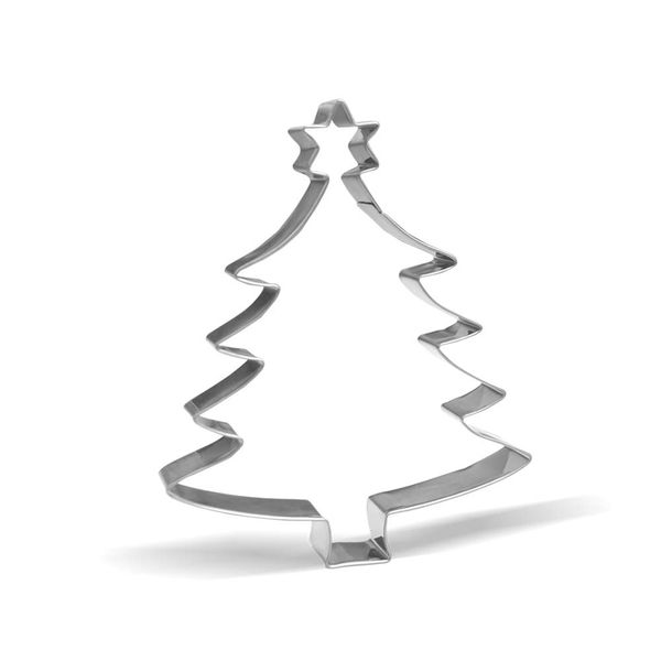 13.8 cm Christmas Tree with Star Cookie Cutter – Stainless Steel