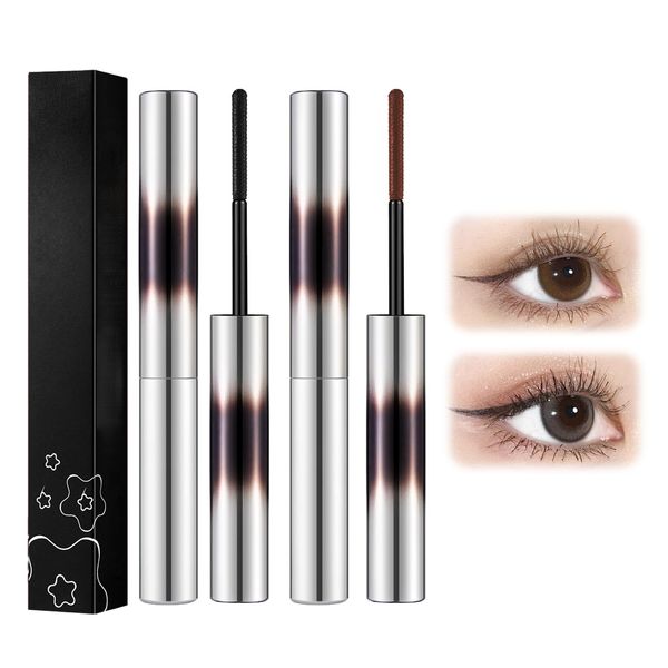 Neyared 3PCS Iron Wand Mascara, 3D Waterproof & Long Lasting Mascara(Black, Brown)