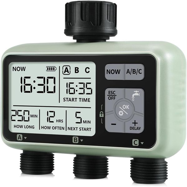 Durable Brass & Nylon Watering Timer with Smart Irrigation System for Gardens