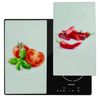 2 x Glass Hob Covers Ceramic Hob Chopping Board Splash Guard (Vegetables)