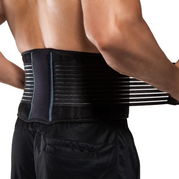 BraceUP Waist Supporter, Waist Belt, Corset, Men's, Women's, Adjustable, Breathable, Sports, Daily Life, Work (S/M)