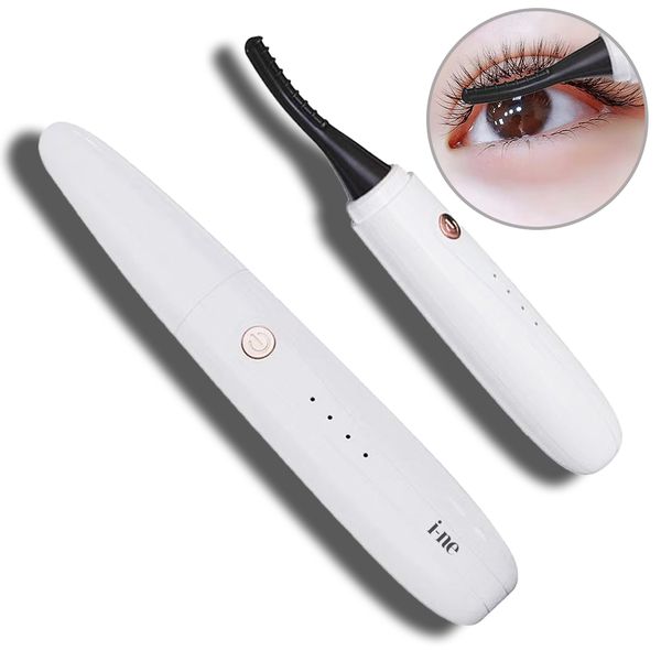 Aine Eyelash Curler Mascara Type Heating Curler Heated C Type Rechargeable Portable Self Extension Lifting Curling Eyelash Perm Effect Daegigi