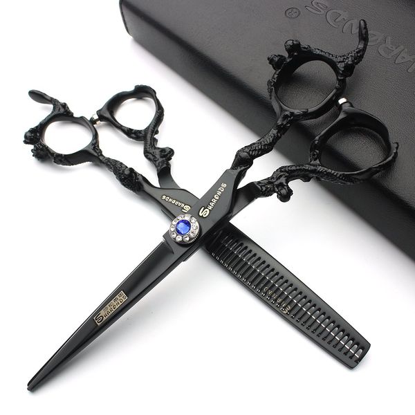 Hairdresser professional 6 inch high end JP 440C hairdressing scissors set hairstyle tools hair scissors set (scissors set)