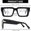 JM 3 Pack Oversized Square Reading Glasses for women men, Blue Light Blocking Computer Readers +2.5