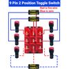 5Pcs 2 Position Toggle Switch 3PDT 9 Pin 6mm ON/ON Switch 2A/250VAC 5A/125VAC
