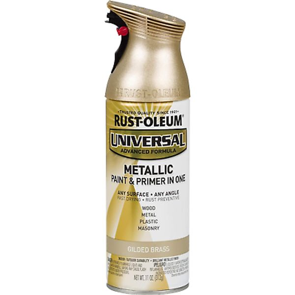 330504 Universal All Surface Metallic Spray Paint, 11 Oz, Guilded Brass