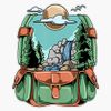 Magnet Backpack Hiking Camping Magnetic Bumper Sticker 5"