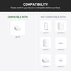 Holicfun Wall Mount for eero 7 - No Drill Adhesive & Screw Mounting Kit for eero 7 Mesh WiFi Router, Space-Saving ABS Plastic Bracket