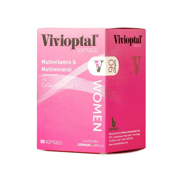 Vivioptal Women 90 Softgels - Multivitamin & Multimineral Supplement - CoQ10 & Omega-3