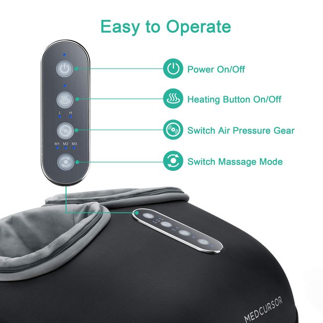 Medcursor Foot Massager Machine with Heat, Deep Kneading Massager