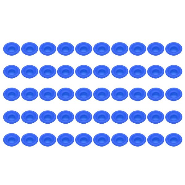 sourcing map 50 Pcs Silicone Rubber Gaskets Washer, High Pressure Leak-proof Beer Bottle Gasket Seals Top Washers for Swing Flip Beer Soda Bottle, Blue