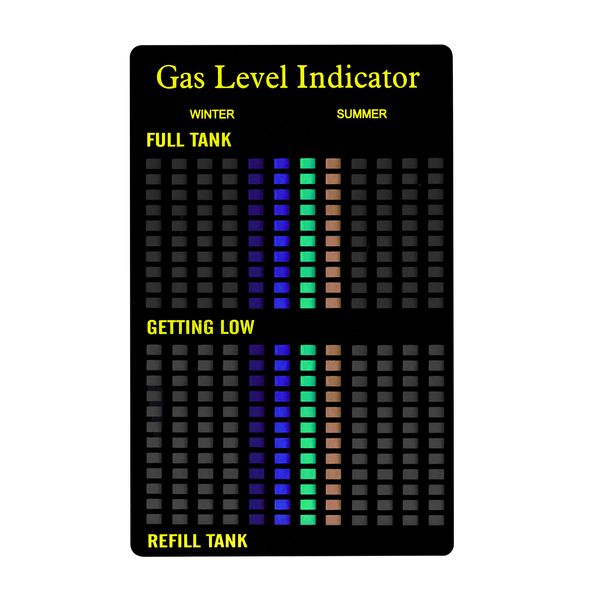 TFA Dostmann 98.1127 Magnetic Gas Level Indicator Reusable Easy to Read Black