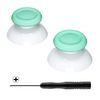 eXtremeRate Replacement 3D Joystick Thumb Stick for PS5 Controller, Replacement Analog Thumb Stick for PS4 Slim Pro Controller with Screwdriver [White & Mint Green]