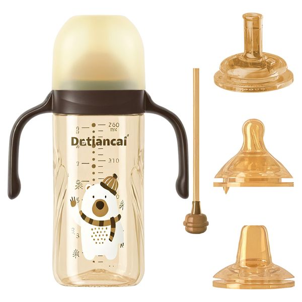 kiptyg Trinklernbecher ab 6 Monate 3 in 1 mit (Schnabeltasse/Trinkflasche/Strohhalmbecher) 100% Auslaufsicher & BPA frei - Baby Trinkbecher mit Abnehmbaren Griffen - 260ml für Milch, Wasser & Saft