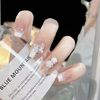 Turkalla Nail Tips, For Hands, 24 Pieces, 12 Different Sizes, 3D Feel, Heart, Mermaid, Easy to Apply, Reusable, False Nails, Gel Nails, Nail Stickers, Hands, Nail Art, Nail Parts, Stylish, Popular Design, Beginners, Coming-of-Age Ceremonies, Weddings, Rec