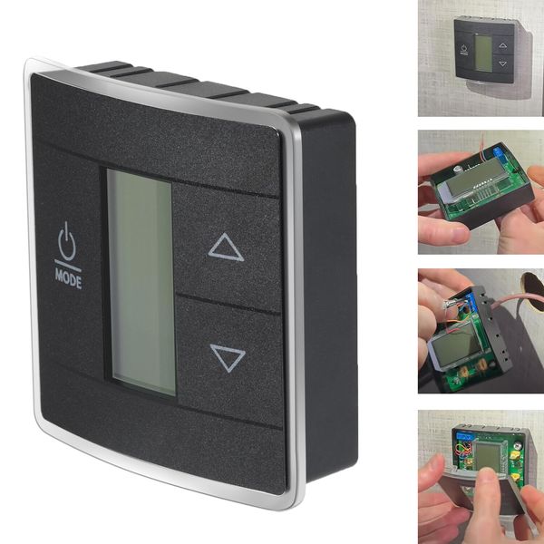 3316250.712 Digital LED Black Thermostat Replacement for RV/Camper Conditioner