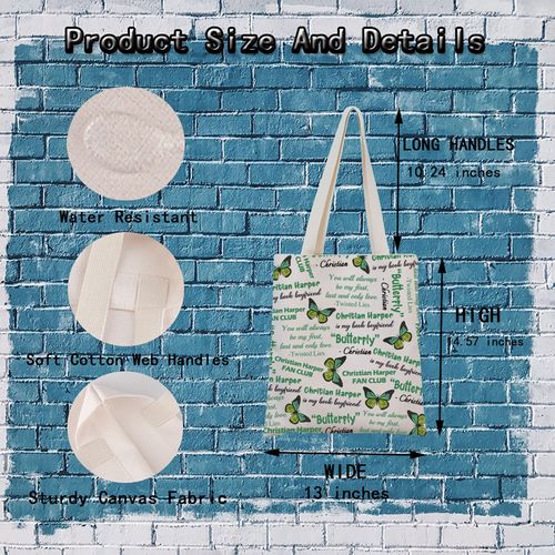 Twisted Lies Book Tote Bag Bookish Gift Chritian Harper Fan Gift Twisted Series Merchandise, Borsa con farfalle