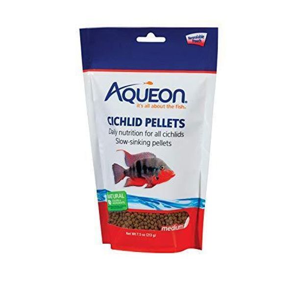 Aqueon Cichlid Food Medium Pellets, 7-1/2-Ounce