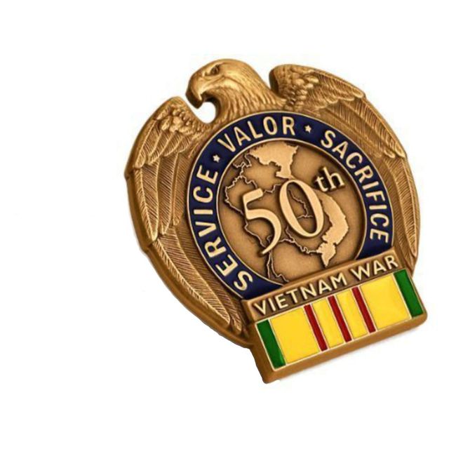 Vietnam War 50th Anniversary in-Theater Veteran Commemorative Insignia Pin