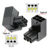chenyang ATX 6Pin 90 Degree Angled Power Connector Adapter for GPU Graphics Card 2PCS/Set