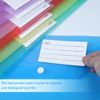Plastic Wallets A4 - Plastic Folders with Label Pocket Popper Wallets Plastic Document File Folders - 12PCS