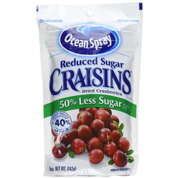 Ocean Spray Reduced Sugar Craisins Dried Cranberries 5 Oz (Pack of 2)