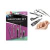 Manicure Set 5PCS Nail Care Clippers Scissors Grooming Kits Travel Case in UK