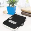 Multi-Functional A4 Document Bag Portfolio Organizer Case Zippered Oxford Waterproof Document Bag (Black)