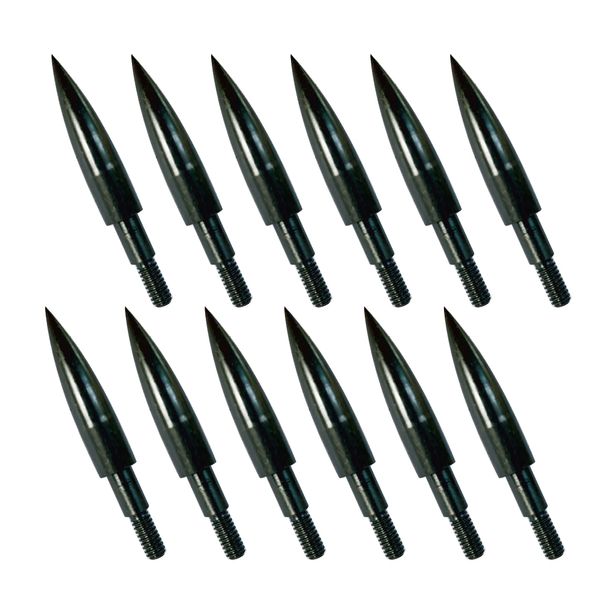 12pcs Archery Arrow Tips 100/125/150/200 Grain Field Tips 5/16 Inch Screw in Bullet Points , Archery Target Crossbow Practice Tip for Arrow Recurve Bow Compound Bow, Hunting Bow Arrow Target Practice