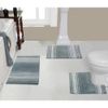 100% Cotton Gradiation Collection Machine Washable 3-Pcs Set with Contour, Gray