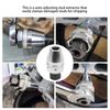 3/8in Drive Stud Extractor Tool, Steel Alloy Universal Broken Bolt Remover Stud Extractor for 1/4in-1/2in Rounded Studs