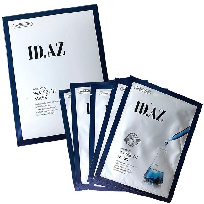 ID.AZ Derm Water Fit Mask - set of FIVE hydrating sheet masks  NEW | Ships FREE