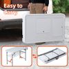 Folding Fish Cleaning Table with 2 Sink 42.6'' L Camping Table with Faucet White
