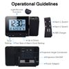 Projection Alarm Clock LED Display Projector Clock with Backlight Battery Powered Rotate Alarm Clock (Black)