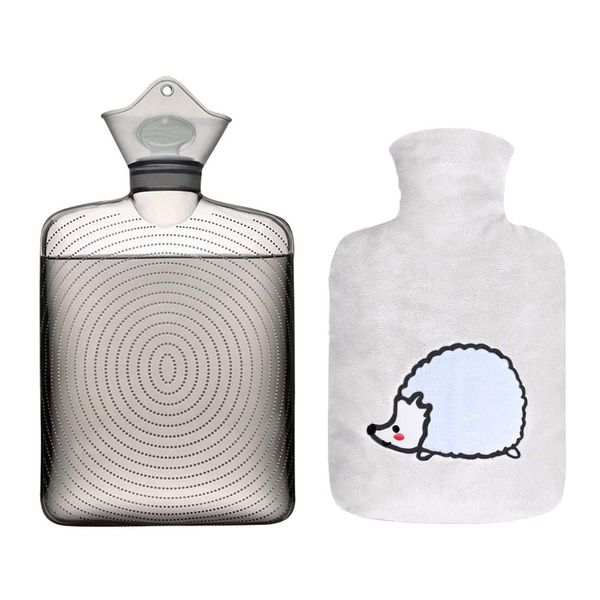 TONGMO Hot Water Bottle with Cute Cover, Capacity 0.4 gal (1.8 L), Eco Hot Water Bottle, No Electricity Required, Soft, Warm Goods, Keeps Your Feet Cold Protection, Perfect for Menstrual Period