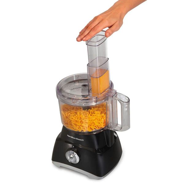 Hamilton Beach 8-Cup Food Processor With Compact Storage, 2 Speeds - Black - 8 cup