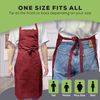 Bronta Mill Plain Unisex Chef Work DIY Apron with Twin Pockets - Wine