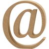 Creativ"@" MDF Symbol, Brown, 13 x 2 cm