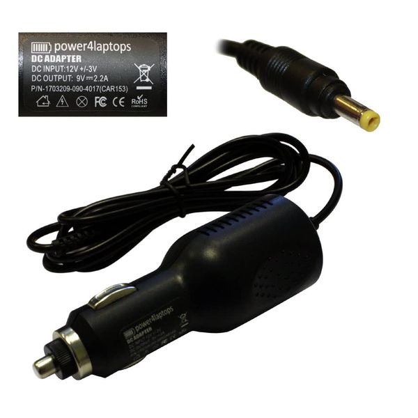 Power4Laptops DC Adapter Tablet Car Charger Compatible With Easypix EasyPad 1000